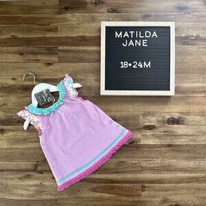 NWT Matilda Jane Let's Go Together Maybe Baby Tunic Pink Green Ruffle Top 18/24M